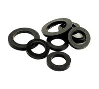 joint en caoutchouc, Joint torique plat en caoutchouc noir for robinetterie, lot de 10, tailles multiples(5x9x1mm)