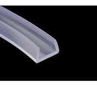 Joint en caoutchouc, profilé en U, utilisable sur le bord de la table, transparent, 5 m de long, 15 à 25 mm, convient pour des épaisseurs de 19 à 20 mm