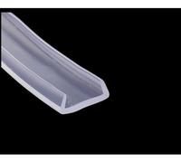 Joint en caoutchouc, profilé en U, utilisable sur le bord de la table, transparent, 5 m de long, 8 à 22 mm, convient pour des épaisseurs de 17 à 18 mm