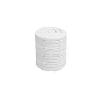 Joint en corde de garniture en fibre céramique, Cordon carré tressé en fibre céramique 1260℃ 14x14mm Joint de porte fournaise Longueurs multiples(1 M)