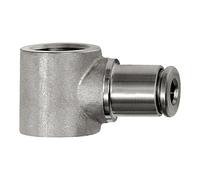 Joint en L G 1/8, pour tuyau extérieur Ø 8 mm, pression de travail max. 15 bar, acier inoxydable 1.4404