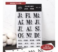 Joint En Silicone,Disposition Anglaise Rétro Quotidienne,Tampon De Dimanche Et Du Mois,Décoration De Bordure,Chiffres,Journal,Scrapbooking,Tampon En Caoutchouc - Type Month Abbreviation