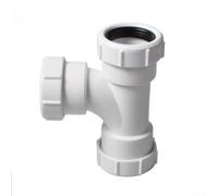 Joint en T en PVC de 40 mm pour les travaux de drainage avec anneau d'étanchéité souple intégré et construction du corps pour plus de stabilité