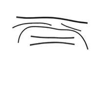 Joint Etancheite Pare Brise Voiture Pour Montero V78 Corps En Caoutchouc Pour Shogun V77 V75 MR437091 Joint Capot 6 Pièces Bouclier Pare-chocs Avant Pour Pajero V73 Bande