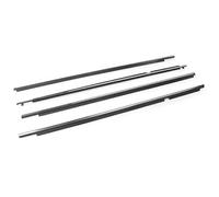 Joint fenetre isolation 4X Bande D'étanchéité Caoutchouc Pour Vitres Extérieures Voiture Pour Toyota Pour Corolla 2009-2012 Pression Étanche Accessoires Chrome(Le noir)