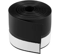 Joint Fenetre Pvc Rainure Bande de joint en silicone gris pour portes Stickers Sticker Autocollant Portes adhésives et Fenêtres reptiles anti-poussière anti-collision(Black,35mm)
