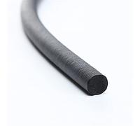 Joint Fenetre Pvc Rainure Sceau d'éponge en mousse de caoutchouc Round Dia Black(1M_DIA. 12MM)