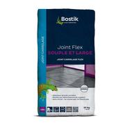 Joint de carrelage flex souple et large gris ciment Bostik 25 kg