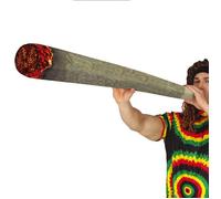 FIESTAS GUIRCA | Joint Gonflable (90 cm) - Accessoire Amusant pour Enterrements de Vie de Garçon, Fêtes Rastafari et Thèmes Cannabis - Idéal pour Tous les Utilisateurs - Gris