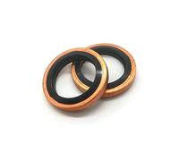 Joint Joint Rotatif Lié Joint en Caoutchouc Nitrile Métal Rouge Cuivre Joint d'Étanchéité Métrique M6/8/10/12/14/18/20/22-60 Bouchon de Vidange d'huile Rondelles Étanchéité (Size : M8 5 Pièces)(M22