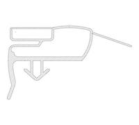Joint magnetique service blanc pour refrigerateur Electrolux 224801686