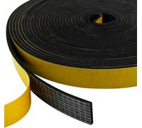 Joint mousse adhésive en caoutchouc expansé, ruban isolant rectangulaire à cellules fermées, noir, 20 x 5 mm x 10 mètres, pour isolation thermique et acoustique