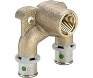 Joint mural double Viega Sanfix-P 590208 16 x Rp 1/2 x 20 mm, bronze, SC-Contur