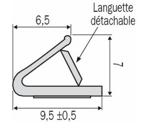 Joint néoprène LN 90 CF phonique et thermique coupe-feu pour menuiserie plate DUAL