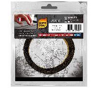 Pyro Feu Joint réfractaire Auto-Collante 10 X 2 mm- 2,5 mètres, Fibre de Verre, Noire, Standard