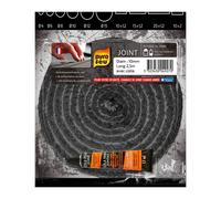 Joint Noir Pyrofeu Rond diam 10mm, longueur 2,5m, avec colle