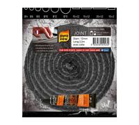 Joint Noir Pyrofeu Rond diam 12mm, longueur 2,5m, avec colle