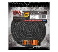 Joint Noir Pyrofeu Rond diam 8mm, longueur 2,5m, avec colle