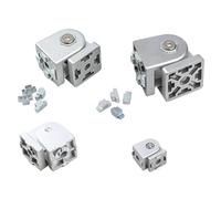 Joint pivotant de charnière Flexible 2020 3030 4040, raccord en aluminium moulé, connecteur à Angle droit, profils à fente en V et en T, 4 pièces(4545)