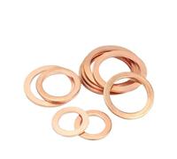 Joint Plat En Cuivre Rouge M3-M60 For Bouchon De Carter, Bague Plate, Rondelles, Entretien Automobile(30Pcs M6X10X1.0)