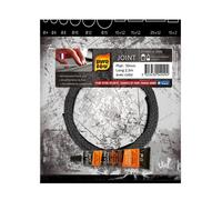 Pyrofeu Joint Plat pour Insert et Poêle Longueur 2,5m, 10x1,2mm - Excellente Étanchéité à l'Air - Résistance 500°C - Conforme aux Joints des Constructeurs - Inclus Colle Réfractaire Noire