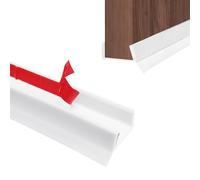 Joint Plinthe Cuisine, 3.0m Profil D’étanchéité pour Socle Cuisine Plinthe Souple Autoadhésive, 15/16/17/18mm Protection Plinthe pour Bas de Plinthe Sous Placard,Cuisine Encastrée - Weiß