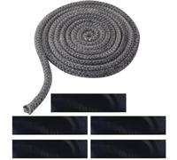 Joint poêle à bois, corde ignifuge fibre de verre, joint poêle à granulés, haute température, ruban isolant en fibre, pour poêles, tuyaux de four, porte du four, cheminée (Φ 10 mm x 2,5 m)