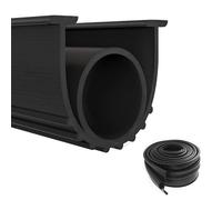 Joint Porte,3m Joints de Bas de Porte de Garage étanches en Caoutchouc,Joint en U + O Universel,Kit de Retenue de Porte de Garage en Aluminium pour Garder le Garage Propre et Sec