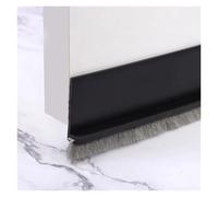 Joint Porte Bouchon de porte avec brosse for réduire le bruit, bloqueur de brise de porte en caoutchouc, joint anti-poussière et insonorisant(Black,53mm)