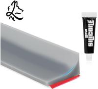 Joint Porte De Douche En Silicone Autocollant Avec Tube De Silicone Pour Étanchéité Pour Pare Baignoire,Salle De Bain Commune,Joint Porte Douche (Noir,1,Mètres) (1 Metre,Gris)