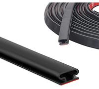 Joint Porte Fenetre Caoutchouc Joint Fenetre Isolation Phonique Thermique Bruit Froid Joint Portière Joint Porte d'Entrée Bande d'étanchéité Forme D Joint Fenetre Contre Courants d'air, 10M Noir