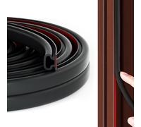 Joint Porte Fenetre Isolation Froid et Phonique, Joint de Porte Dentrée Caoutchouc Autocollant, Type D Joint Fenetre PVC Porte, pour Joint Etancheite Entree (Noir, 10 m)