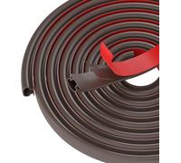 Joint Porte Fenetre Isolation Froid et Phonique,Type D Caoutchouc Joint de Porte, TPE Autocollante en porte Bande D'étanchéité, pour isolation phonique porte, Joint Etancheite Entree (Marron, 7m)