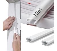 Joint Porte Fenetre Isolation Froid et Phonique,Type D Caoutchouc Joint de Porte, TPE Autocollante en porte Bande D'étanchéité, pour isolation phonique porte, Joint Etancheite Entree (Blanc, 10m)