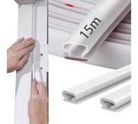 Joint Porte Fenetre Isolation Froid et Phonique,Type D Caoutchouc Joint de Porte, TPE Autocollante en porte Bande D'étanchéité, pour isolation phonique porte, Joint Etancheite Entree (Blanc, 15m)