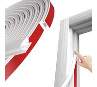 Joint Porte Fenetre Isolation Froid, Type D Caoutchouc Joint de Porte, Boudin PVC Cadre Porte Voiture,Joint D'étanchéIté Fenetre,Weather Stripping Door Seal, 6 Mètre Blanc
