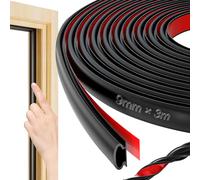 Joint Porte Fenetre Isolation Phonique Porte 3m D-Profil Autocollante Caoutchouc Joint de Porte d'entrée pour Porte Entree Fenetre Anti Intempéries Isolation Acoustique (3)