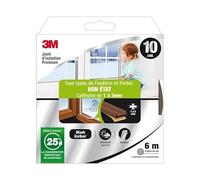 Joint adh?sif porte et fen?tre bon ?tat 3M Premium 1 ? 3 mm marron L.6 m