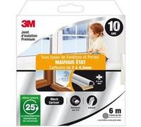 Joint Porte/Fenêtre Universel Mauvais Etat Premium 2 A 4,5mm X6m Blanc