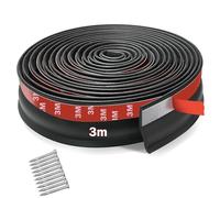 Joint Porte Garage 3 Mètres, Joint Seuil Porte de Garage Autocollant, Joint Seuil Porte de Garage Universelle, Bandes de Caoutchouc Résistantes aux Intempéries pour Garages et Entrepôts