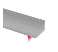 Joint pour Douche 260cm Seuils de Douche Barriere de Douche Anti Débordement Seuil de Douche Barrage D'eau Autocollante Joint Douche pour Baignoire Coins Évier (Gris, 2.6M)