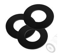 Joint pour vanne de levage WC - Joint de vanne d'eau en silicone compatible avec Geberit - Lot de 3 accessoires durables pour réservoir et mécanisme de chasse d'eau WC (63 x 32 mm, noir)