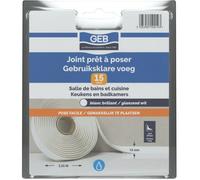 Joint prêt à poser - GEB - Largeur 15 mm x 3,35 m - Blanc