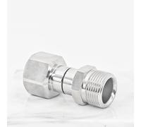 Joint rotatif anti-torsion en acier inoxydable avec pivot à 360 degrés pour tuyau haute pression M22 14 mm 15 mm compatible avec nettoyeurs haute pression (M22 14 mm)