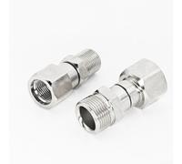 Joint rotatif anti-torsion en acier inoxydable avec pivot à 360 degrés pour tuyau haute pression M22 14 mm 15 mm compatible avec nettoyeurs haute pression (M22 15 mm)