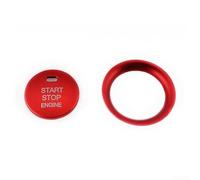 Joint rouge pour bouton de démarrage et d'arrêt du moteur pour Mazda 3 Axela CX-3 CX-4 | Décoration pour interrupteur d'allumage en alliage d'aluminium avec anneau | Intérieur de voiture anti-rayures