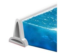 Joint Salle De Bain, Joint De Douche Blanc, Barriere De Douche Silicone, Bande Imperméable Pliable, Seuil De Douche Barrage d'Eau, Joint Barrière Porte Douche Pour Sol De Salle De Bain (02-2.5M)