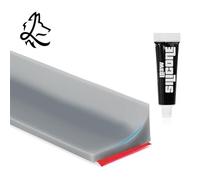 Joint Salle de Bain - Joint Porte Douche en Silicone Autocollant avec Tube de Silicone - Joint Porte de Douche pour une Étanchéité Optimale (2 METRES, GRIS)