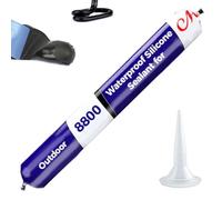 Joint Silicone Professionnel - Imperméable Et Résistant Aux Intempéries, Mastic Silicone, Mastic Silicone Étanche, Mastic Silicone Multi-usages Pour Fenêtres Et Portes (Noir - Extérieur,Non)