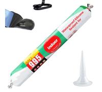 Joint Silicone Professionnel - Imperméable Et Résistant Aux Intempéries, Mastic Silicone, Mastic Silicone Étanche, Mastic Silicone Multi-usages Pour Fenêtres Et Portes (Noir - Intérieur,Non)